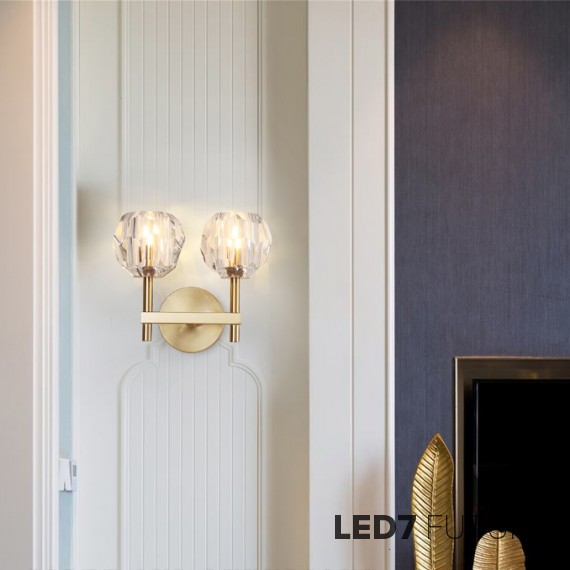 Loft Industry Modern -  Boule De Cristal Double Sconce